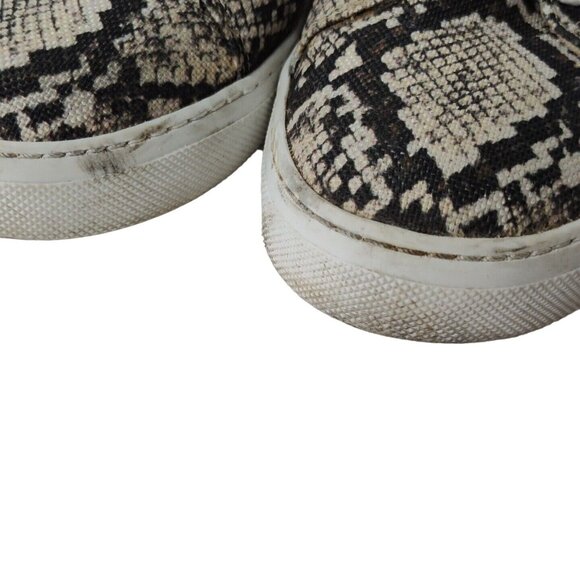 Steve Madden Snake Skin Print Brown Sneakers Fabric Women Size 8.5 M Lace Up - Picture 4 of 10